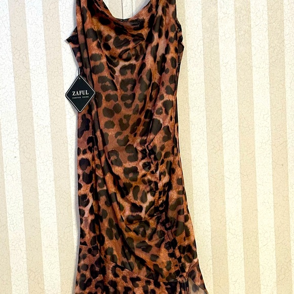Zaful Other - Leopard print chemise lingerie